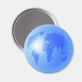 Aimant Blue World Globe (Recto/Verso)