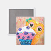 Aimant Blueberry Cupcake Love (Recto/Verso)