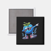 Aimant Blueberry Dabbing Dancing Blueberry Fruit (Recto/Verso)