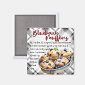 Aimant Blueberry Muffins Recipe (Recto/Verso)