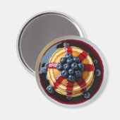 Aimant Blueberry Pancakes Alimentation réaliste (Recto/Verso)