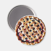 Aimant Blueberry Pie Amusant alimentaire Magnat (Recto/Verso)