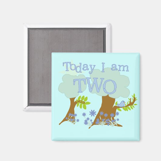 Aimant Bluebird 2nd Birthday Tshirts et cadeaux (Recto/Verso)