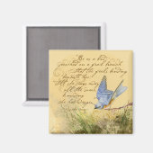 Aimant Bluebird sur Branch et Victor Hugo Citation (Recto/Verso)