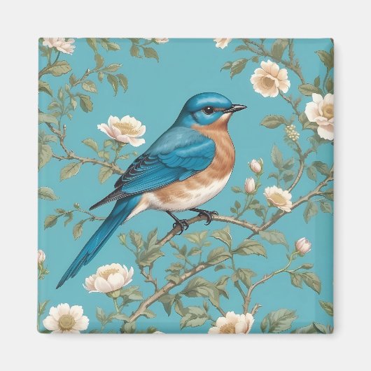 Aimant Bluebird William Morris Inspiré Turquois (Devant)