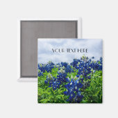 Aimant Bluebonnets Blue Flowers Texas texan Floral (Recto/Verso)