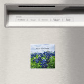 Aimant Bluebonnets Blue Flowers Texas texan Floral (In Situ (Lave-vaisselle))