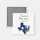 Aimant Bluebonnets Texas fleurs Baby shower Floral (Recto/Verso)