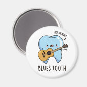 Aimant Blues Tooth Funky Dental Music Pun (Recto/Verso)
