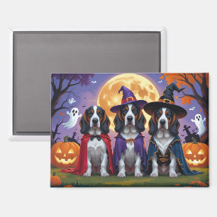 Aimant Bluetick Coonhound Chiens Citrouille Halloween Fun