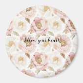Aimant Blush Pink Gold Floral (Devant)