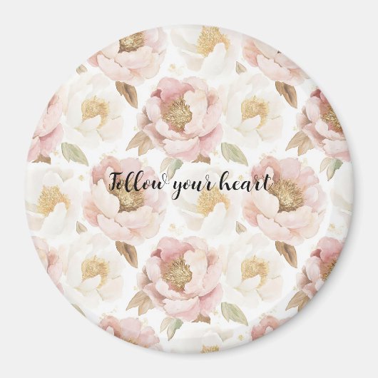 Aimant Blush Pink Gold Floral (Devant)