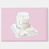 Aimant Blush pink rose petals candle (Recto)