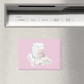 Aimant Blush pink rose petals candle (In Situ (Lave-vaisselle))