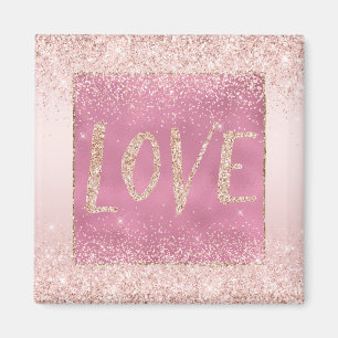 Aimant Blush rose Ombre Glitzy Parties scintillant Sparkl