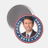 Aimant Bobby Jindal à la présidence 2012 (Recto/Verso)
