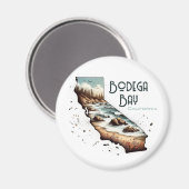 Aimant Bodega Bay California Souvenir Cadeau (Recto/Verso)