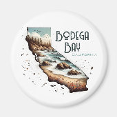Aimant Bodega Bay California Souvenir Cadeau (Devant)