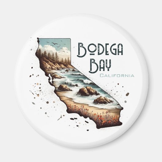 Aimant Bodega Bay California Souvenir Cadeau (Devant)