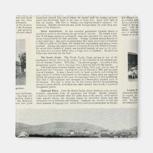 Aimant Bodega, Californie (Devant)