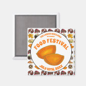 Aimant Boeuf jamaïcain Patty Food Fest Cuisine caribéenne (Recto/Verso)