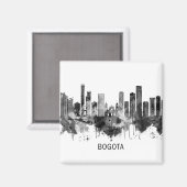 Aimant Bogota Colombie Skyline BW (Recto/Verso)