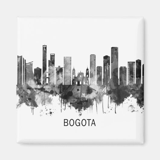 Aimant Bogota Colombie Skyline BW (Devant)