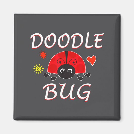 Aimant Bogue doodle drôle coccinelle drôle (Devant)
