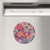 Aimant Bohème Bohème MOD Hippy Chic Flower Motif (In Situ (Lave-vaisselle))