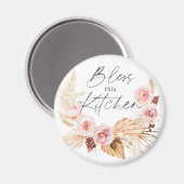 Aimant Boho aquarelle Floral Pampas Grass frigo (Recto/Verso)