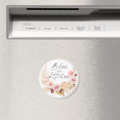 Aimant Boho aquarelle Floral Pampas Grass frigo (In Situ (Lave-vaisselle))