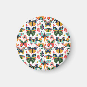 Aimant Boho Butterflies : Motif en papier peint sans cout