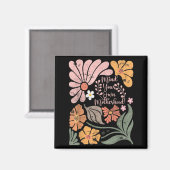 Aimant Boho esprit propre maternité rétro floral fête des (Recto/Verso)