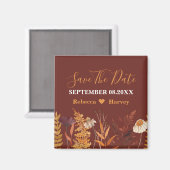 Aimant Boho Fleur sauvage Automne Mariage de automne Enre (Recto/Verso)