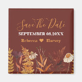 Aimant Boho Fleur sauvage Automne Mariage de automne Enre (Devant)