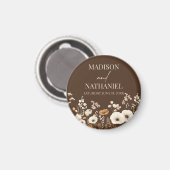 Aimant Boho Fleur sauvage Fleur sauvage Floral Jardin Mar (Recto/Verso)