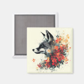 Aimant Boho Floral Fox Faune Nature (Recto/Verso)