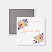 Aimant Boho Floral pêche (Recto/Verso)