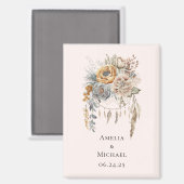 Aimant Boho Flower Bouquet et Dreamcatcher Enregistrer la (Recto/Verso)
