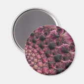 Aimant Boho Funky Éclectique Rose Noir Abstrait Fractal (Recto/Verso)