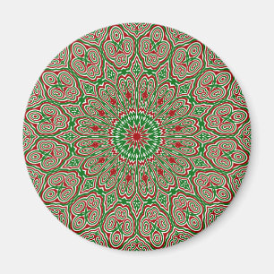 Aimant Boho Hippie Funky Trippy Ornate Noël Mandala