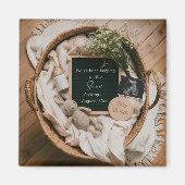 Aimant Boho Neutral Pregnancy Announcement keepsake  (Devant)