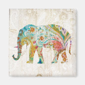 Aimant Boho Paisley Elephant II (Devant)