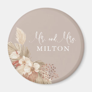 Aimant Boho Pampas Mariage Neutralité Grass