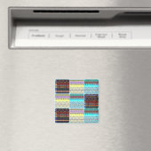 Aimant Boho Patchwork of Tribal Ethnic Stripes (In Situ (Lave-vaisselle))