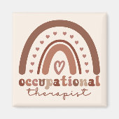 Aimant Boho Rainbow OT - Cadeaux d'ergothérapeute (Devant)