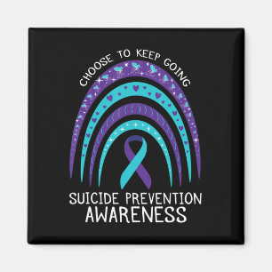 Aimant Boho Rainbow Sensibilisation au suicide Santé ment