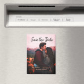 Aimant boho rose enregistrer la date QR ajouter le nom du (In Situ (Lave-vaisselle))