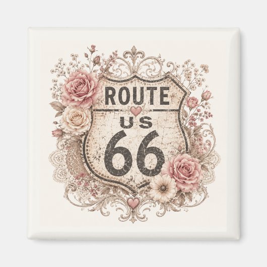 Aimant Boho Shabby Chic Mère Route Souvenir (Devant)