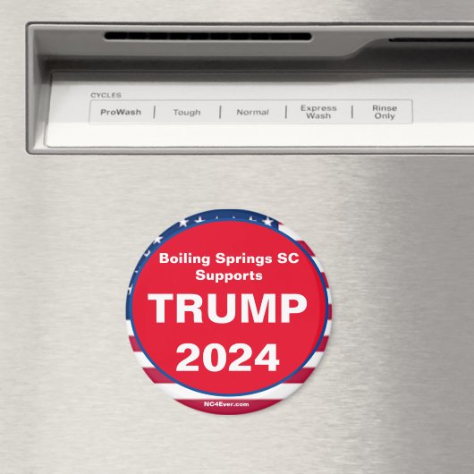 Aimant Boiling Springs SC prend en charge TRUMP 2024 Patr (In Situ (Lave-vaisselle))